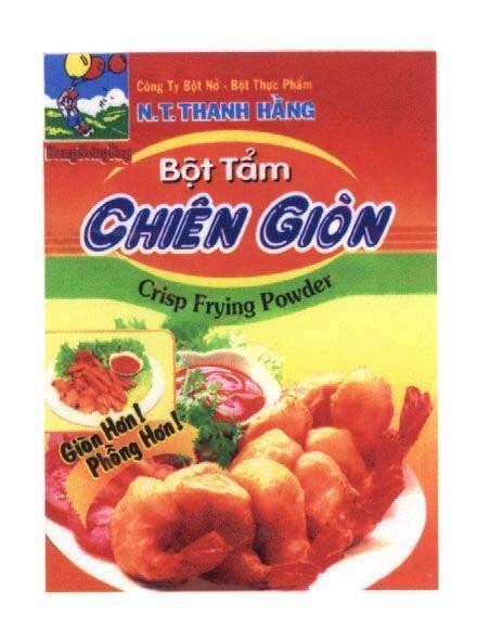 Mẫu nhãn hiệu BOT TAM CHIEN GION BONG BONG BAY N.T THANH HANG