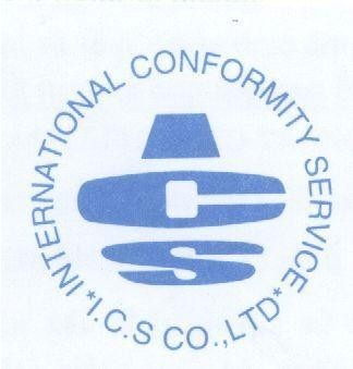 Mẫu nhãn hiệu ICS INTERNATIONAL CONFORMITY SERVICE I.C.S CO LTD