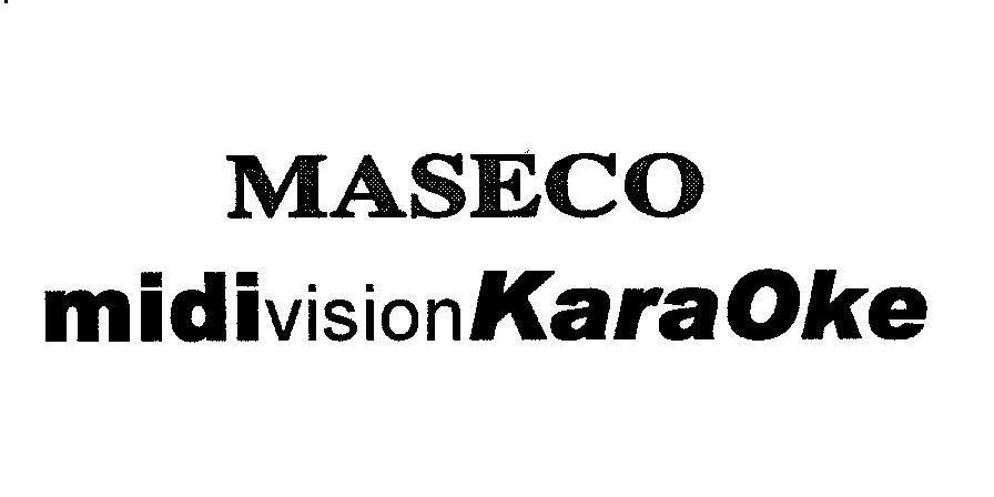 Mẫu nhãn hiệu MASECO MIDI VISION KARAOKE