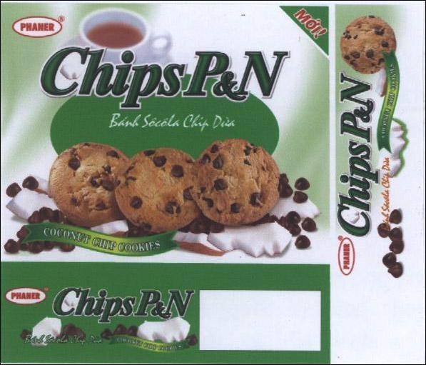 Mẫu nhãn hiệu PHANER CHIP P&N BANH SOCOLA CHIP DUA COCONUT COOKIES