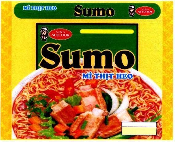 Mẫu nhãn hiệu SUMO Mì Thịt Heo VINA ACECOOK