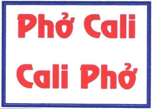Mẫu nhãn hiệu Phở Cali Cali phở