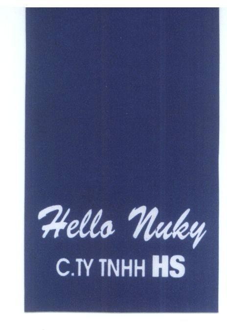 Mẫu nhãn hiệu HELLO NUKY CTY TNHH HS
