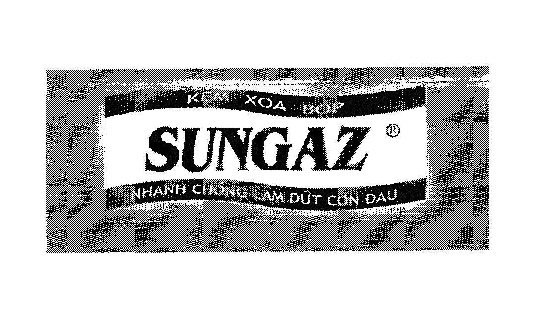 Mẫu nhãn hiệu KEM XOA Bóp SUNGAZ Nhanh Chóng Làm Dứt Cơn Đau