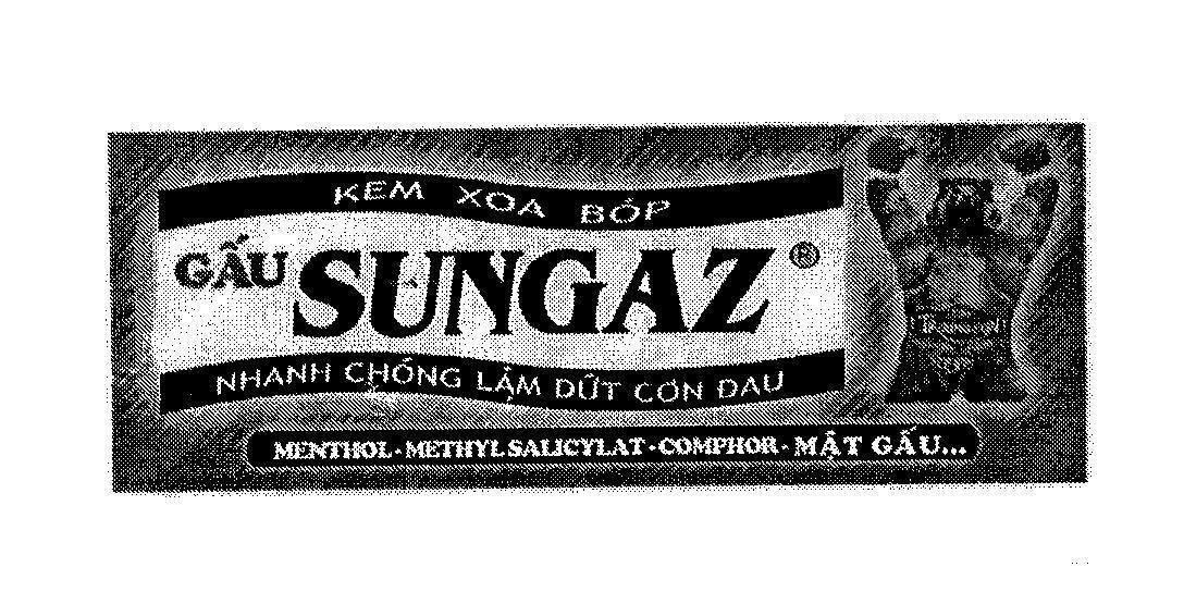 Mẫu nhãn hiệu KEM XOA Bóp Gấu SUNGAZ Gấu Trường Sơn Nhanh Chóng Làm Dứt Cơn Đau