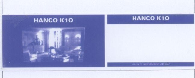 Mẫu nhãn hiệu HANCO K10