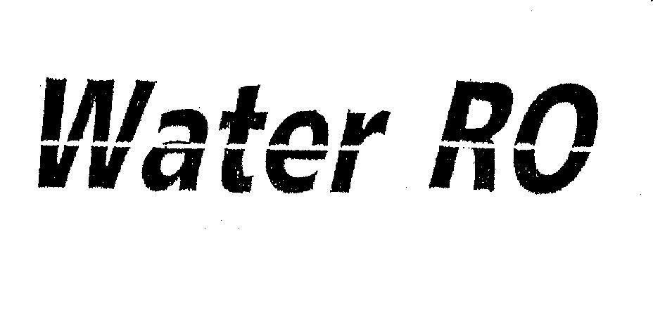 Mẫu nhãn hiệu WATER RO