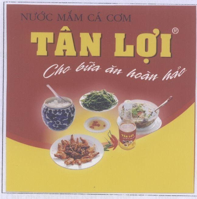 Mẫu nhãn hiệu Nước Mắm Cá Cơm Tân Lợi Cho bữa ăn hoàn hảo