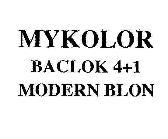 Mẫu nhãn hiệu MYKOLOR BACLOK 4+1 MODERN BLON