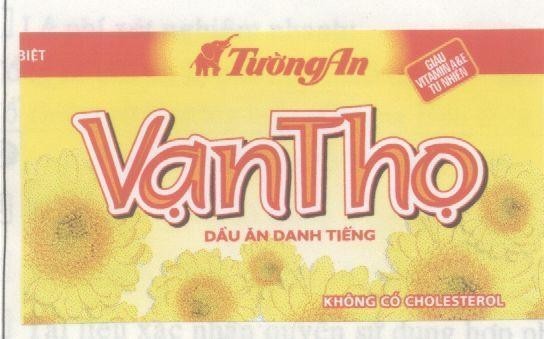 Mẫu nhãn hiệu TUONG AN VAN THO DAU DANH TIENG KHONG CO CHOLESTEROL GIAU VITAMIN A E TU NHIEN