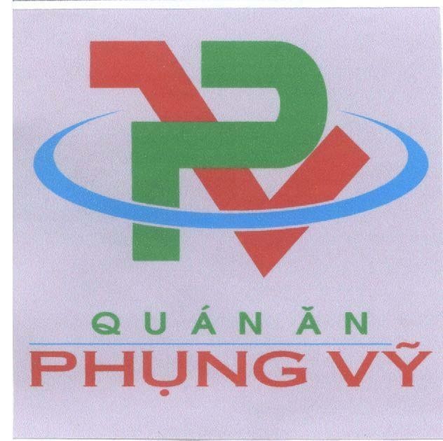 Mẫu nhãn hiệu P V Quán ăn Phụng Vỹ