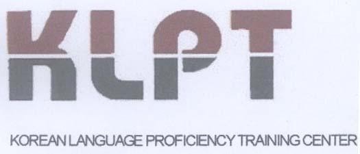 Mẫu nhãn hiệu KLPT KOREAN LANGUAGE PROFlCIENCY TRAINlNG CENTER