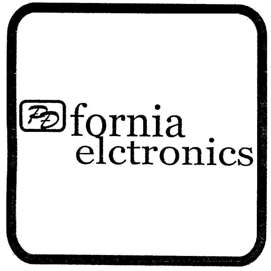 Mẫu nhãn hiệu PĐ FORNIA ELCTRONICS