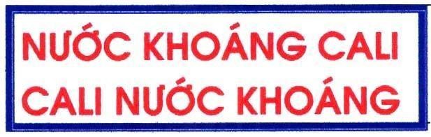 Mẫu nhãn hiệu NUOC KHOANG CALI CALI NUOC KHOANG