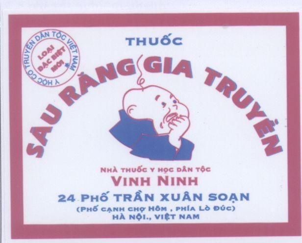 Mẫu nhãn hiệu VINH NINH Thuốc Sâu Răng Gia Truyền