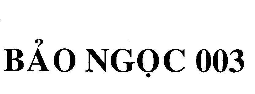 Mẫu nhãn hiệu Bảo Ngọc 003