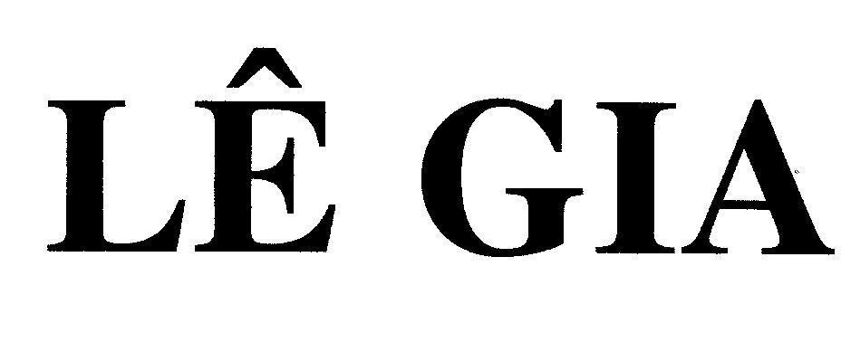 Mẫu nhãn hiệu LE GIA
