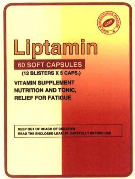 Mẫu nhãn hiệu LIPTAMIN