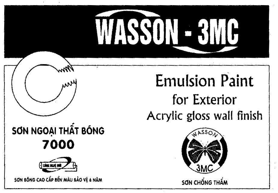 Mẫu nhãn hiệu WASSON 3MC