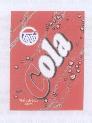 Mẫu nhãn hiệu TADO COLA