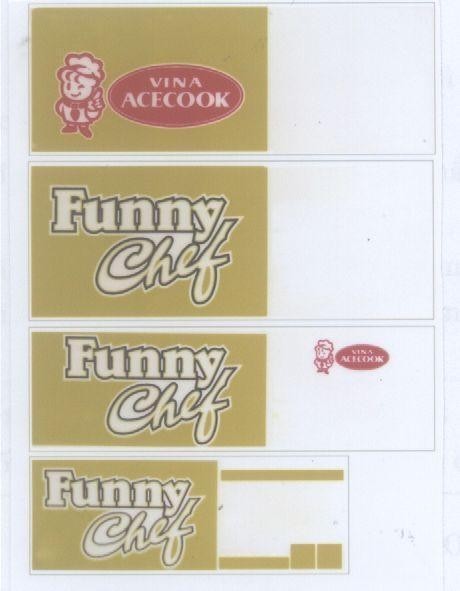 Mẫu nhãn hiệu VINA ACECOOK FUNNY CHEF