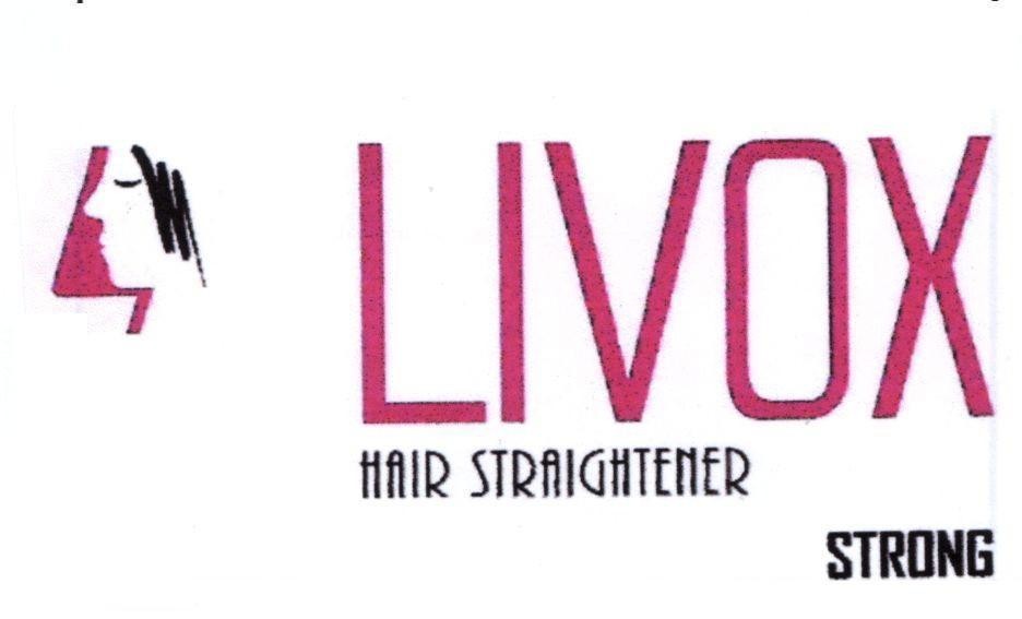 Mẫu nhãn hiệu LIVOX HAIR STRAIGHTENER STRONG