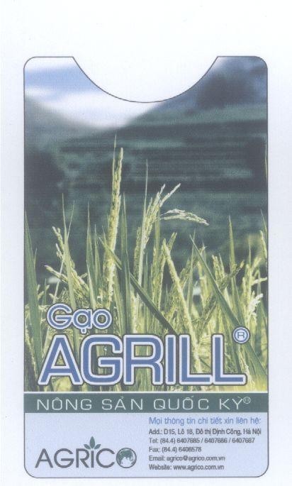 Mẫu nhãn hiệu AGRILL AGRICO quốc kỳ Nông sản Gạo