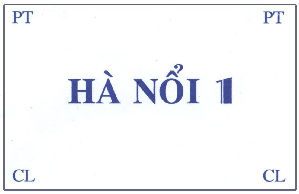 Mẫu nhãn hiệu Hà NổI 1 PT CL