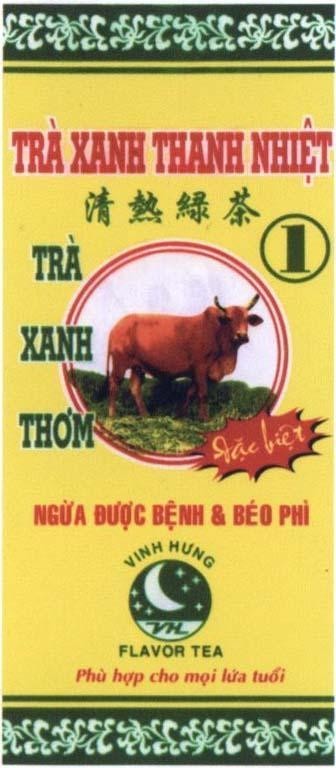 Mẫu nhãn hiệu VĩNH HƯNG VH TRà XANH THANH NHIệT TRà XANH THƠM 1