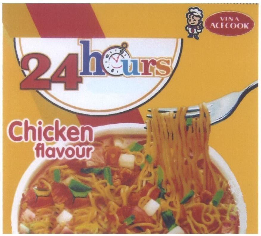 Mẫu nhãn hiệu VINA ACECOOK 24 HOURS CHICKEN FLAVOUR