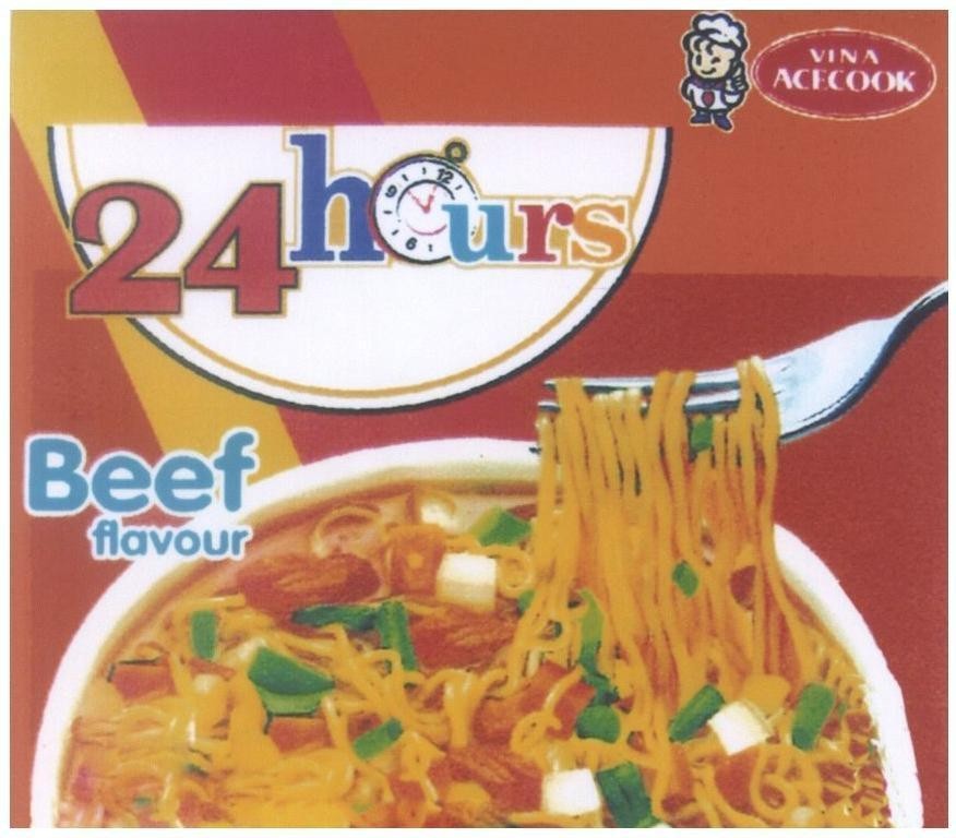 Mẫu nhãn hiệu VINA ACECOOK 24 HOURS BEEF FLAVOUR
