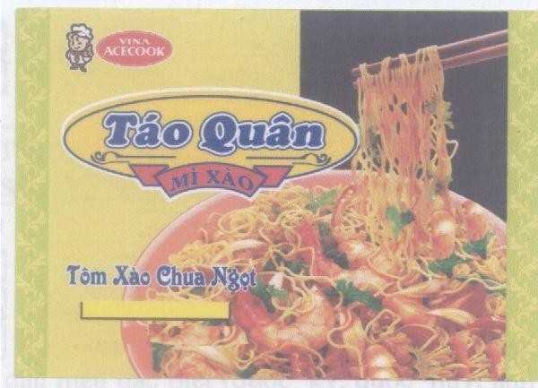 Mẫu nhãn hiệu VINA ACECOOK Táo Quân Mì Xào TÔM XàO CHUA NGọT