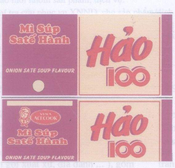 Mẫu nhãn hiệu VINA ACECOOK HảO 100 Mì Súp SaTế Hành ONION SATE SOUP FLAVOUR