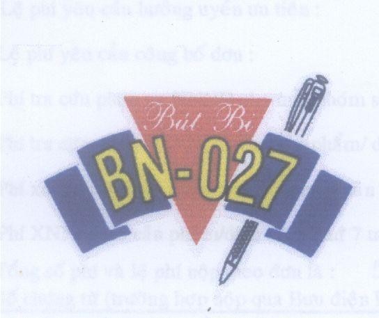 Mẫu nhãn hiệu BúT BI BN 027
