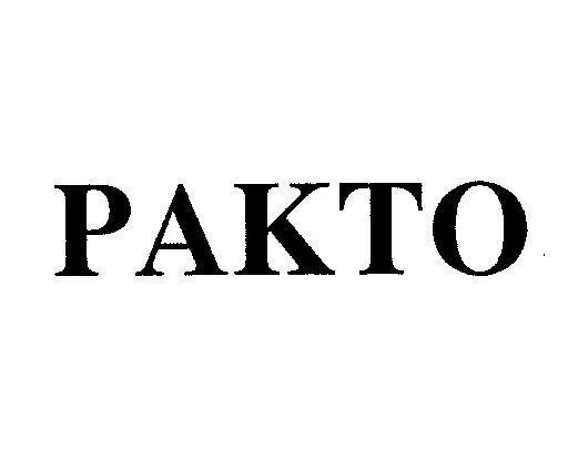 Mẫu nhãn hiệu PAKTO