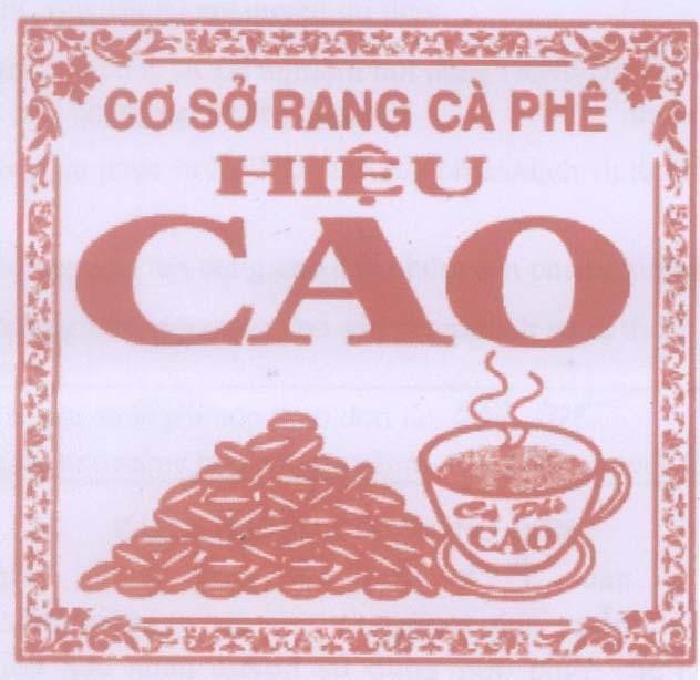 Mẫu nhãn hiệu CAO CƠ Sở RANG Cà PHÊ HIệU