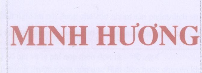 Mẫu nhãn hiệu Minh Hương