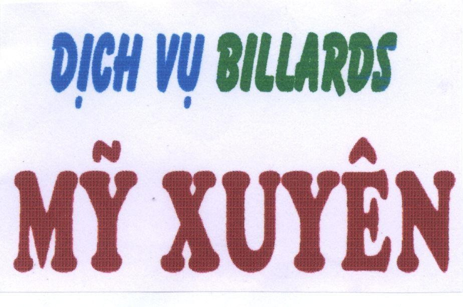 Mẫu nhãn hiệu Mỹ Xuyên Dịch Vụ BILLARDS