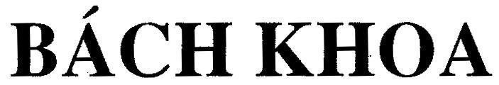 Mẫu nhãn hiệu BáCH KHOA