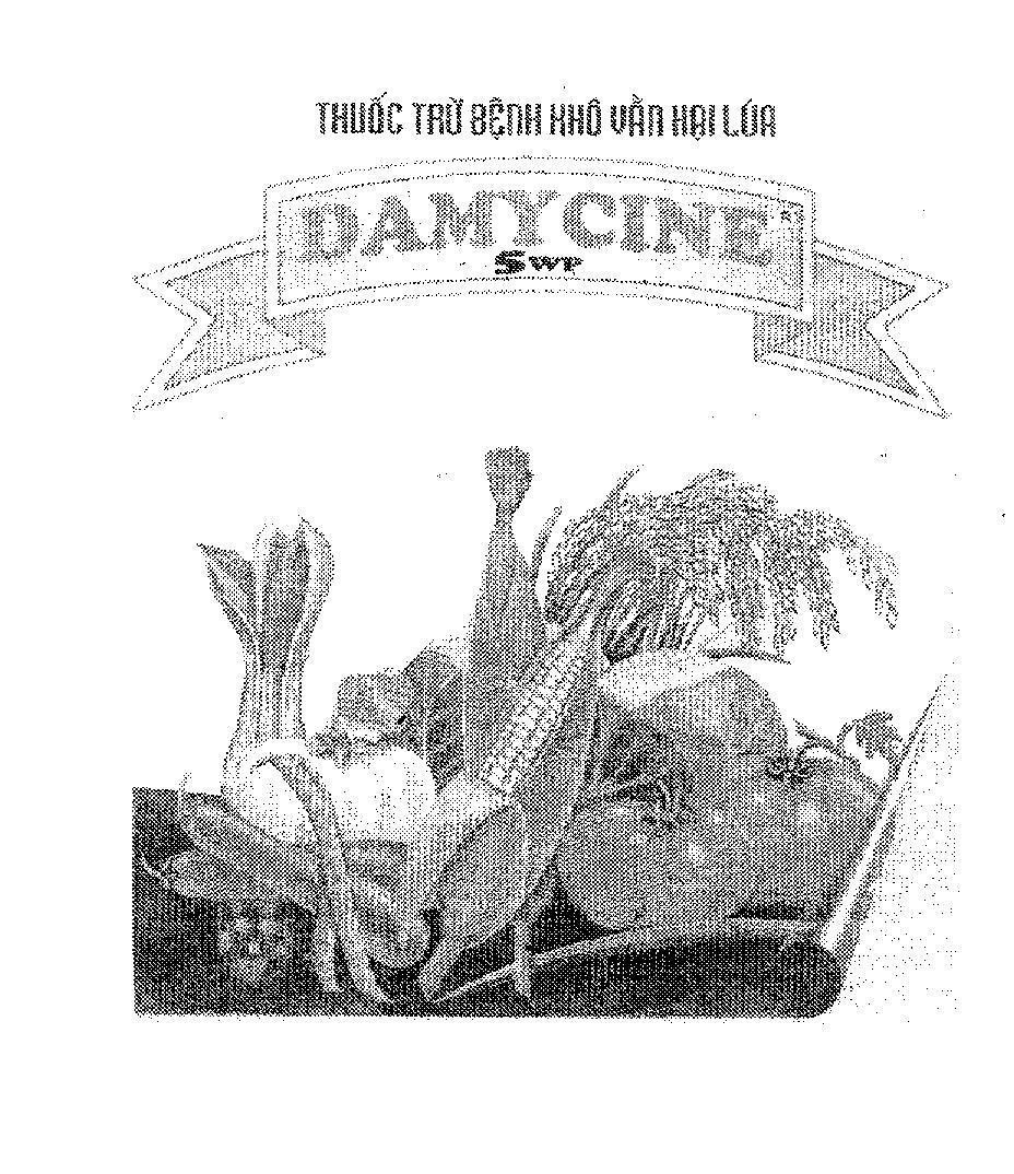 Mẫu nhãn hiệu DAMYCINE Thuốc Trừ Bệnh Khô Vằn Hại Lúa 5WP