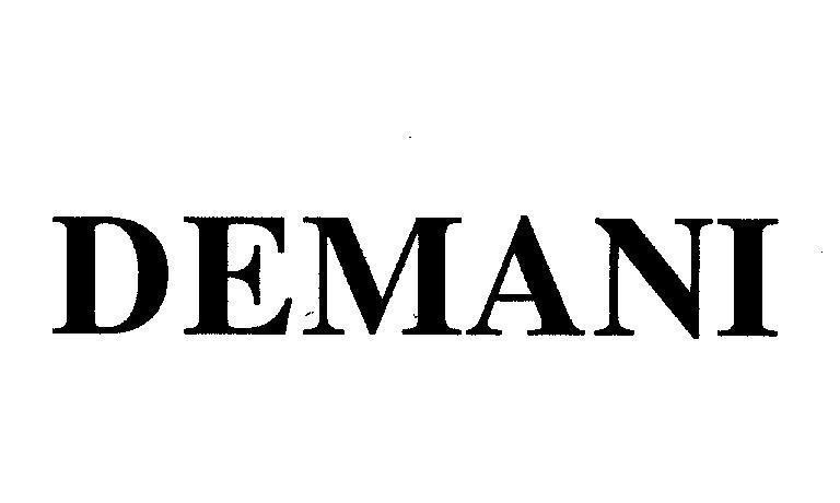 Mẫu nhãn hiệu DEMANI