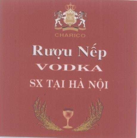 Mẫu nhãn hiệu CRC CHARICO VODKA Rượu nếp sản xuất tại Hà Nội