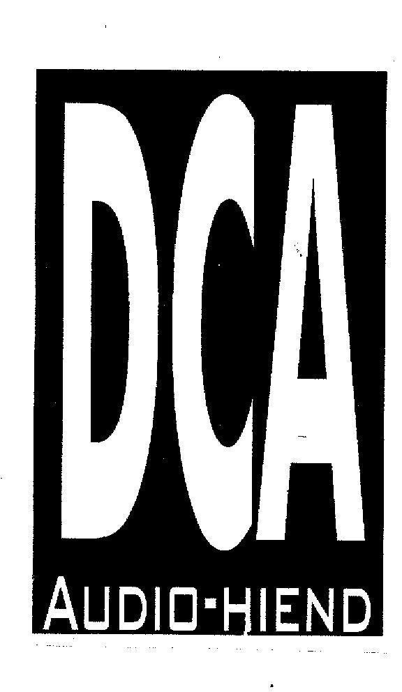 Mẫu nhãn hiệu DCA AUDIO HIEND