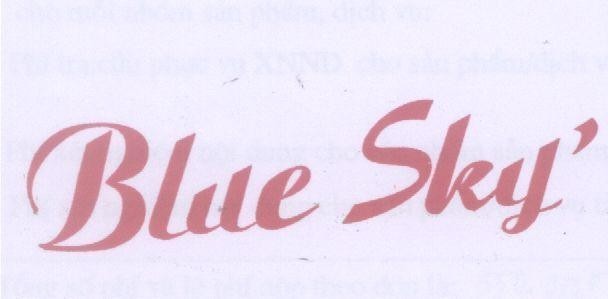 Mẫu nhãn hiệu BLUE SKY'