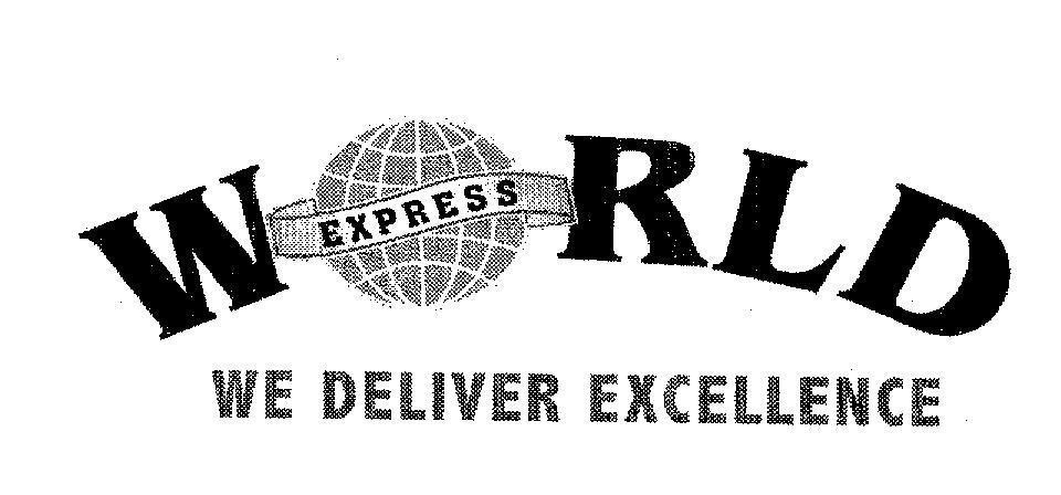Mẫu nhãn hiệu WORLD EXPRESS WE DELIVER EXCELLENCE