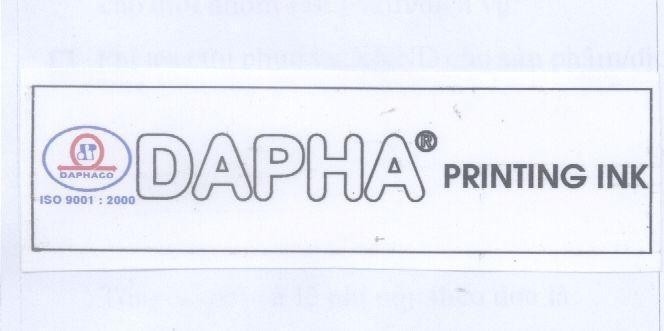 Mẫu nhãn hiệu DAPHA DAPHACO DP PRINTING INK