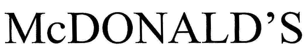 Mẫu nhãn hiệu MCDONALD S