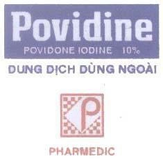 Mẫu nhãn hiệu POVIDINE PHARMEDIC POVIDONE IODINE
