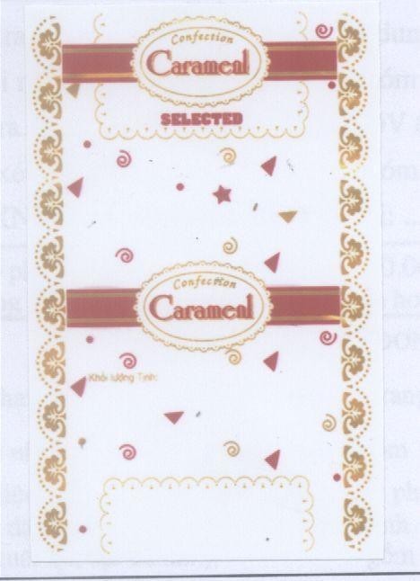 Mẫu nhãn hiệu CARAMENL CONFECTION SELECTED