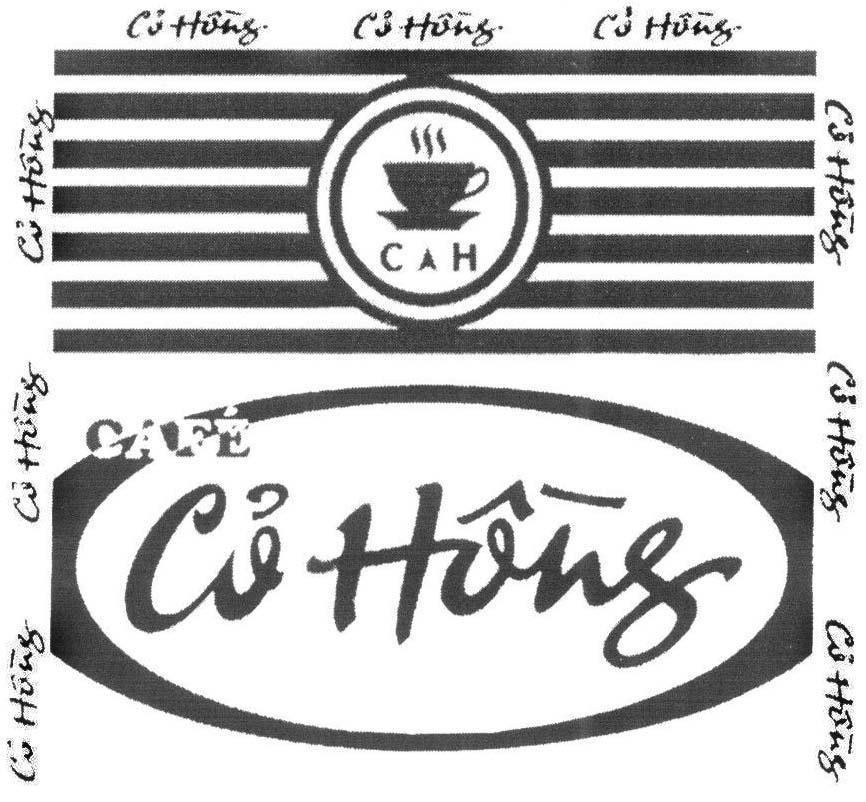 Mẫu nhãn hiệu Cỏ Hồng C A H CAFE Cỏ Hồng